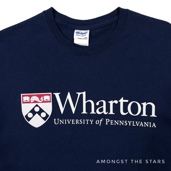 Wharton University of Pennsylvania Blue T-Shirt - Picture 2 of 4